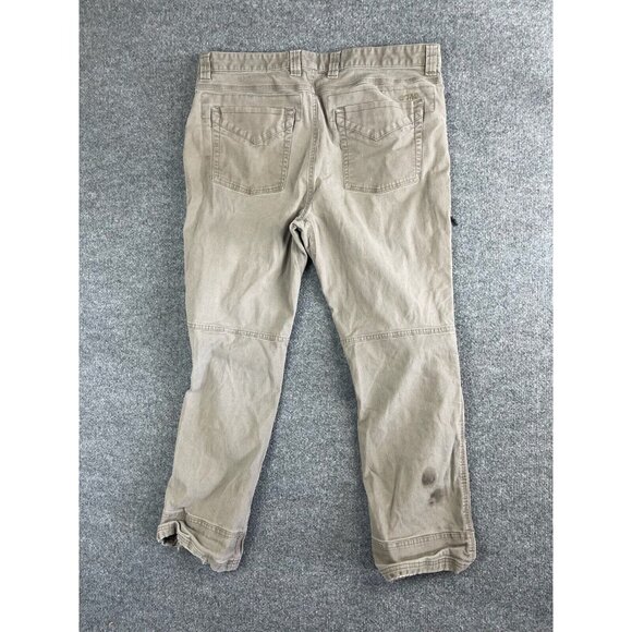 Mountain Khakis Classic Fit Pants Men's 38 x 30 Green/Beige Canvas Work Stretch - Picture 6 of 11